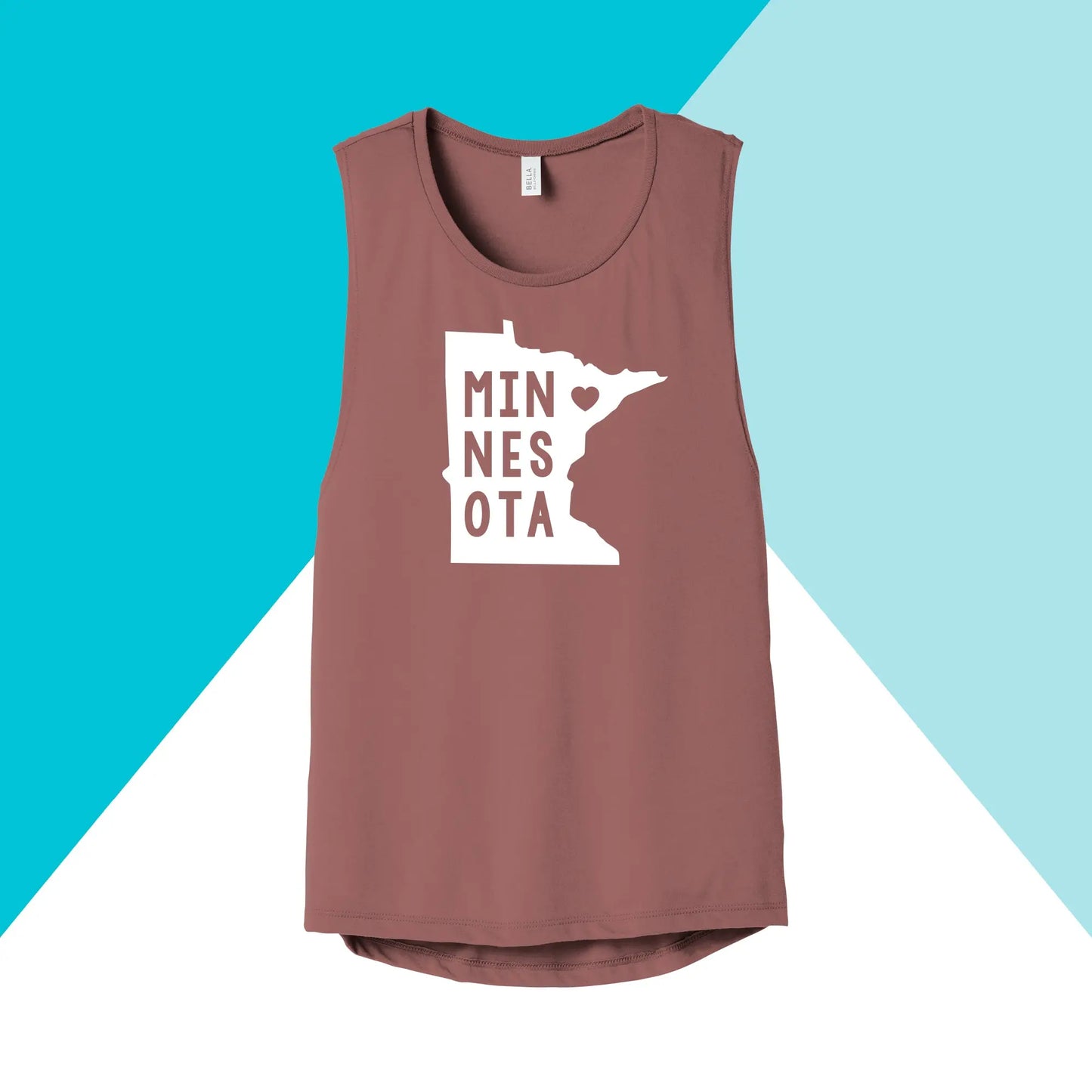 Minnesota Heart State Shape Women's Muscle Tank North Owl Apparel