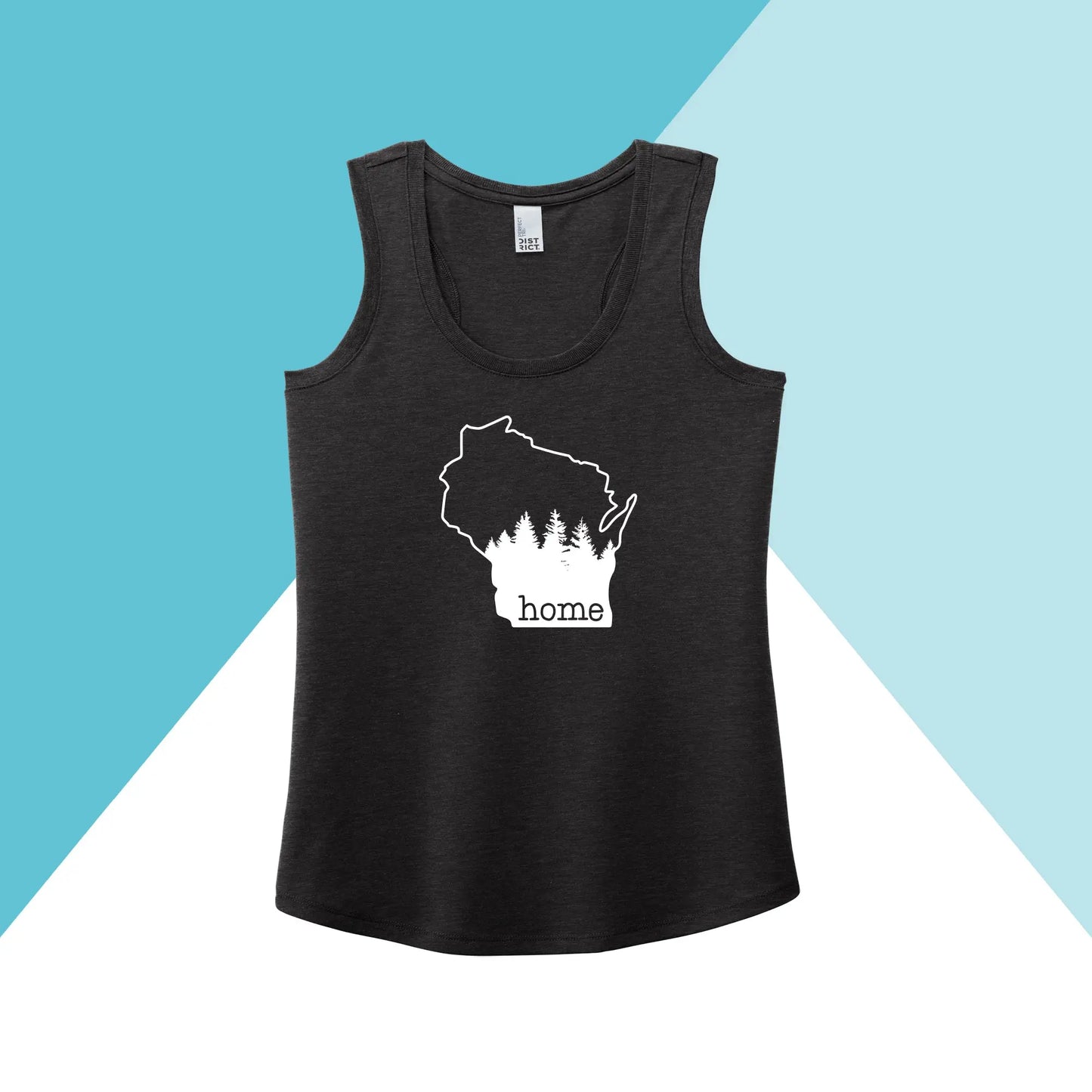 Wisconsin Home Pine Trees Women's Racerback Tank North Owl Apparel