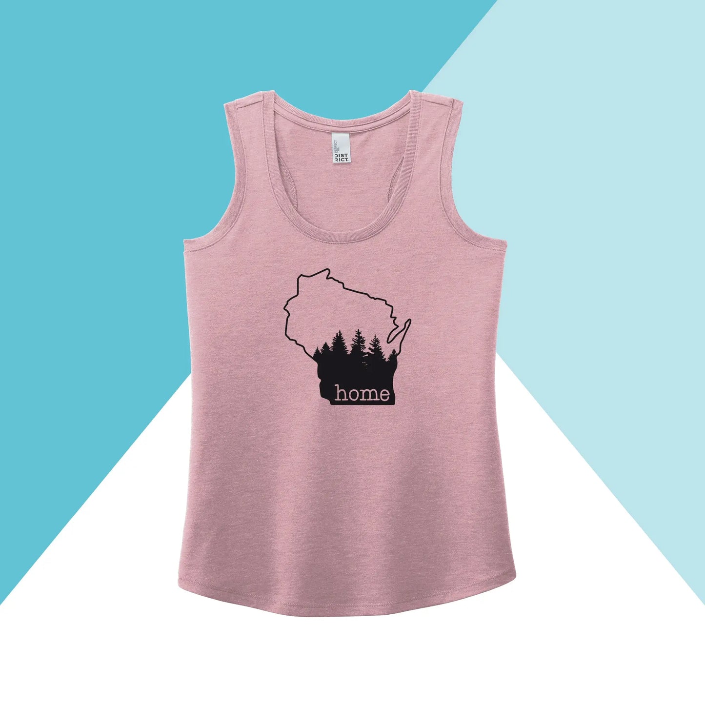 Wisconsin Home Pine Trees Women's Racerback Tank North Owl Apparel