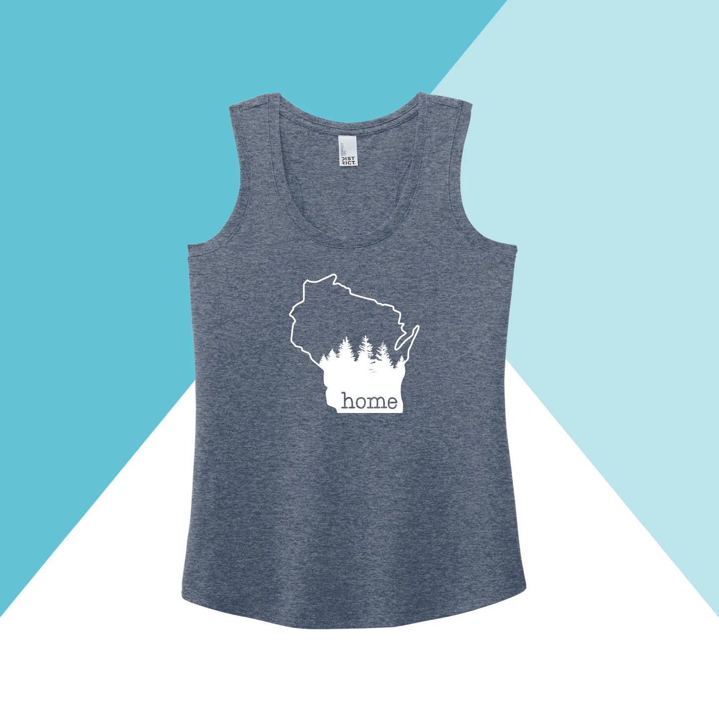 Wisconsin Home Pine Trees Women's Racerback Tank North Owl Apparel