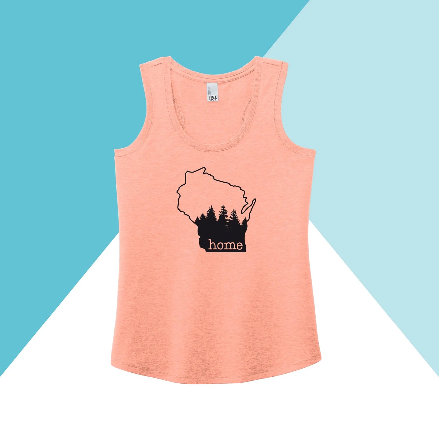 Wisconsin Home Pine Trees Women's Racerback Tank North Owl Apparel