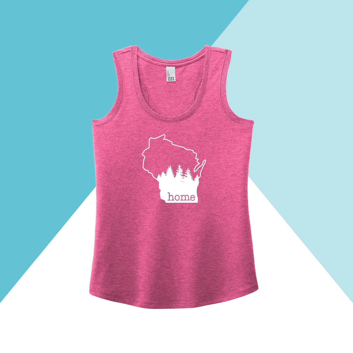 Wisconsin Home Pine Trees Women's Racerback Tank North Owl Apparel