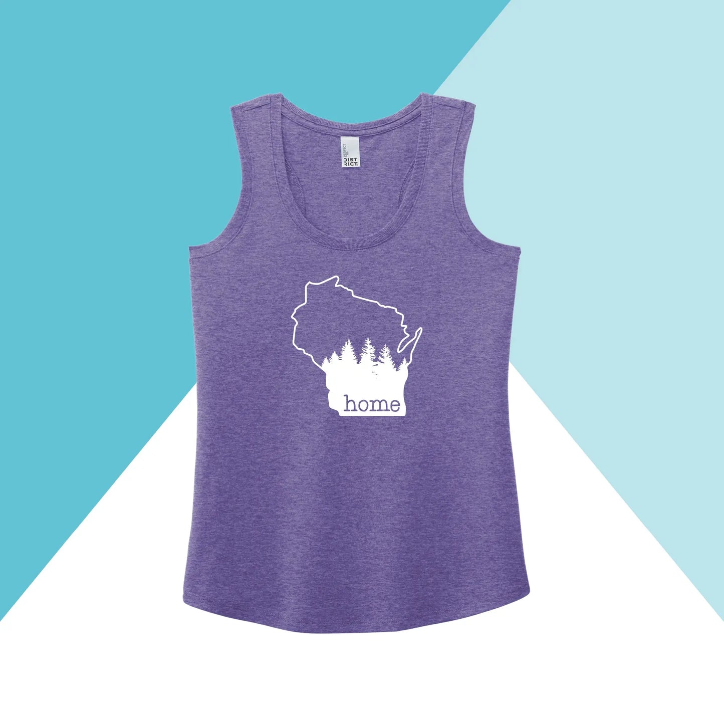 Wisconsin Home Pine Trees Women's Racerback Tank North Owl Apparel