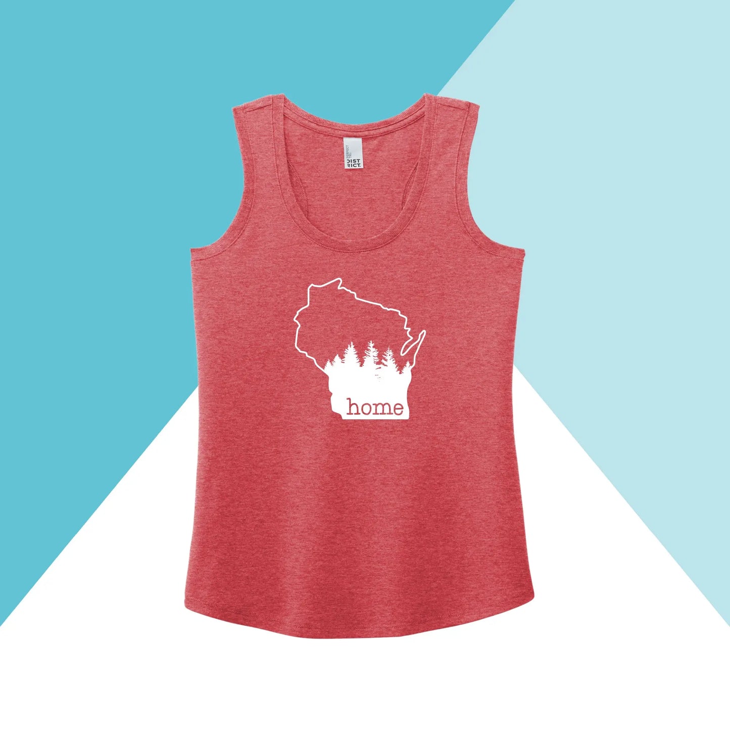Wisconsin Home Pine Trees Women's Racerback Tank North Owl Apparel