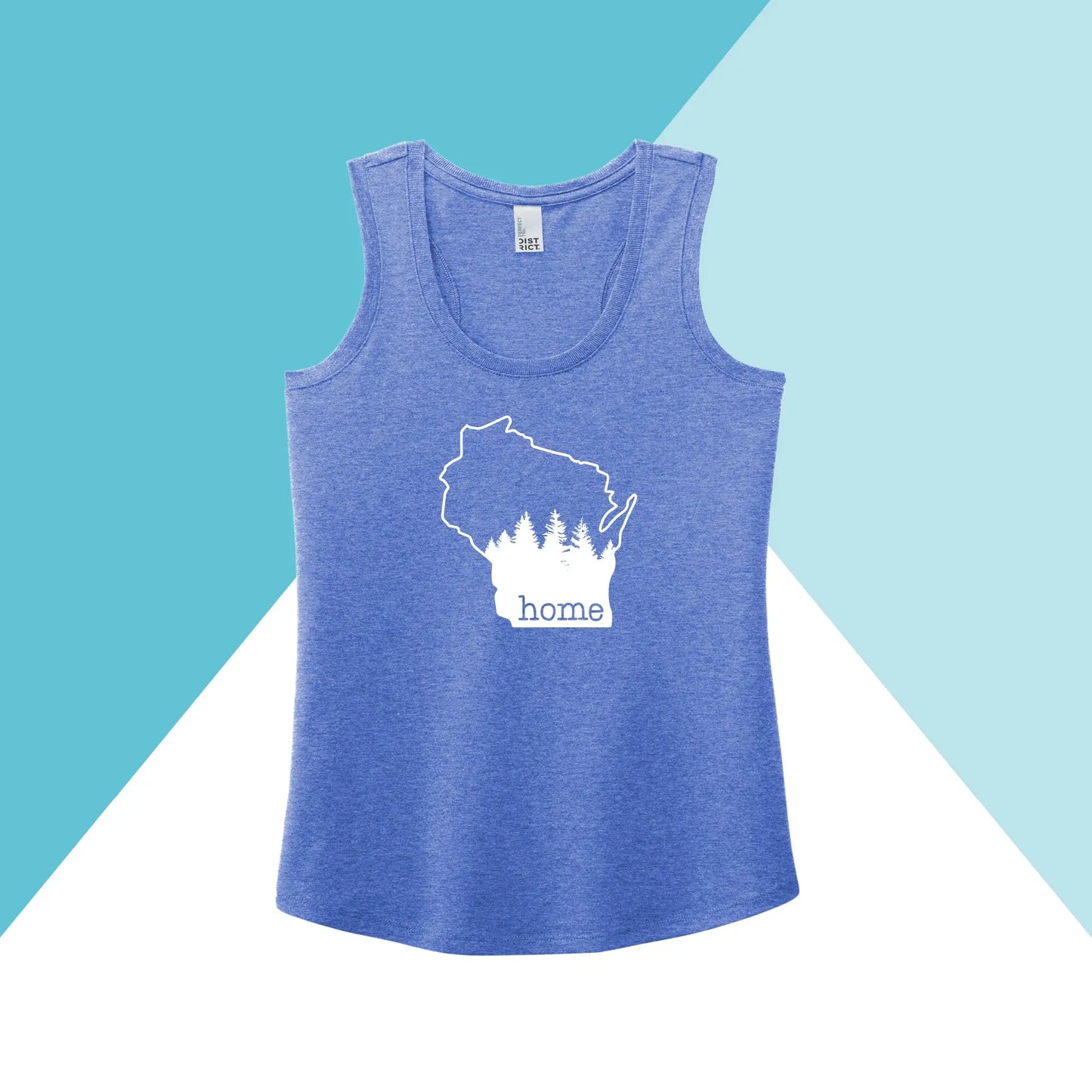 Wisconsin Home Pine Trees Women's Racerback Tank North Owl Apparel