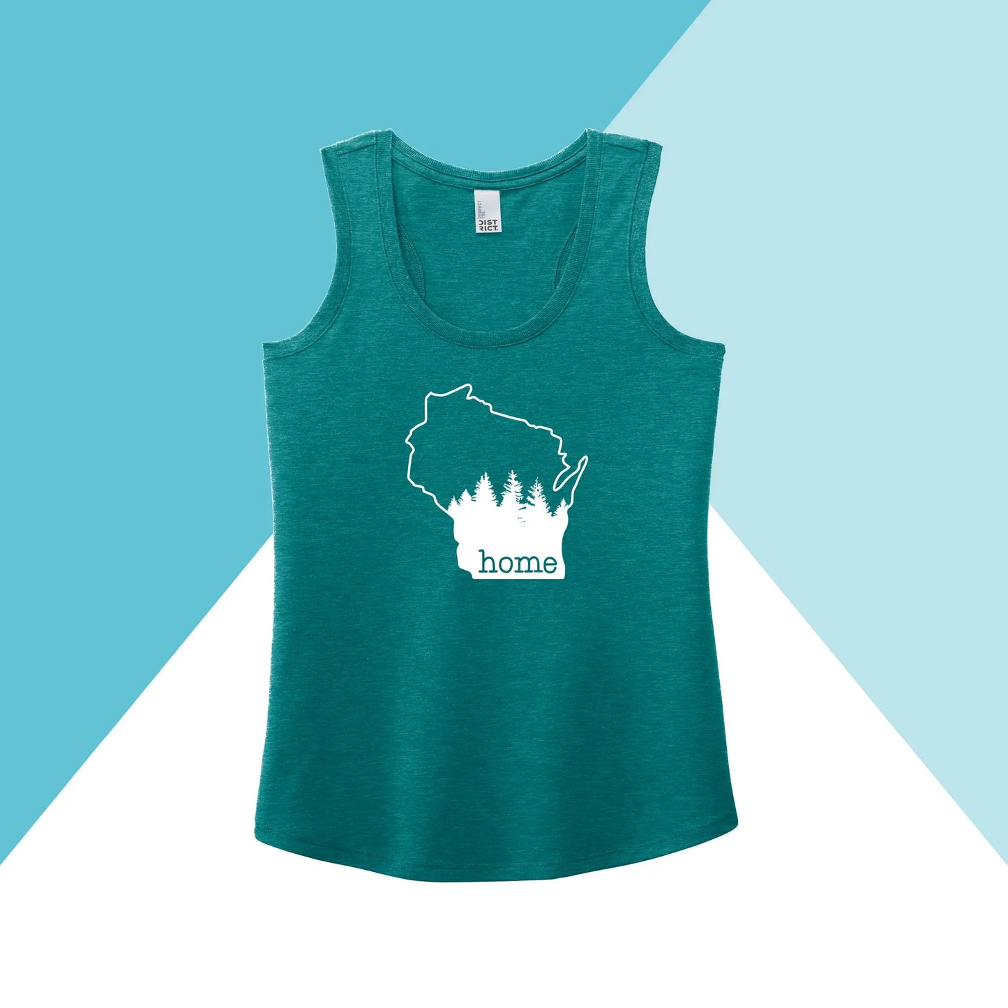 Wisconsin Home Pine Trees Women's Racerback Tank North Owl Apparel