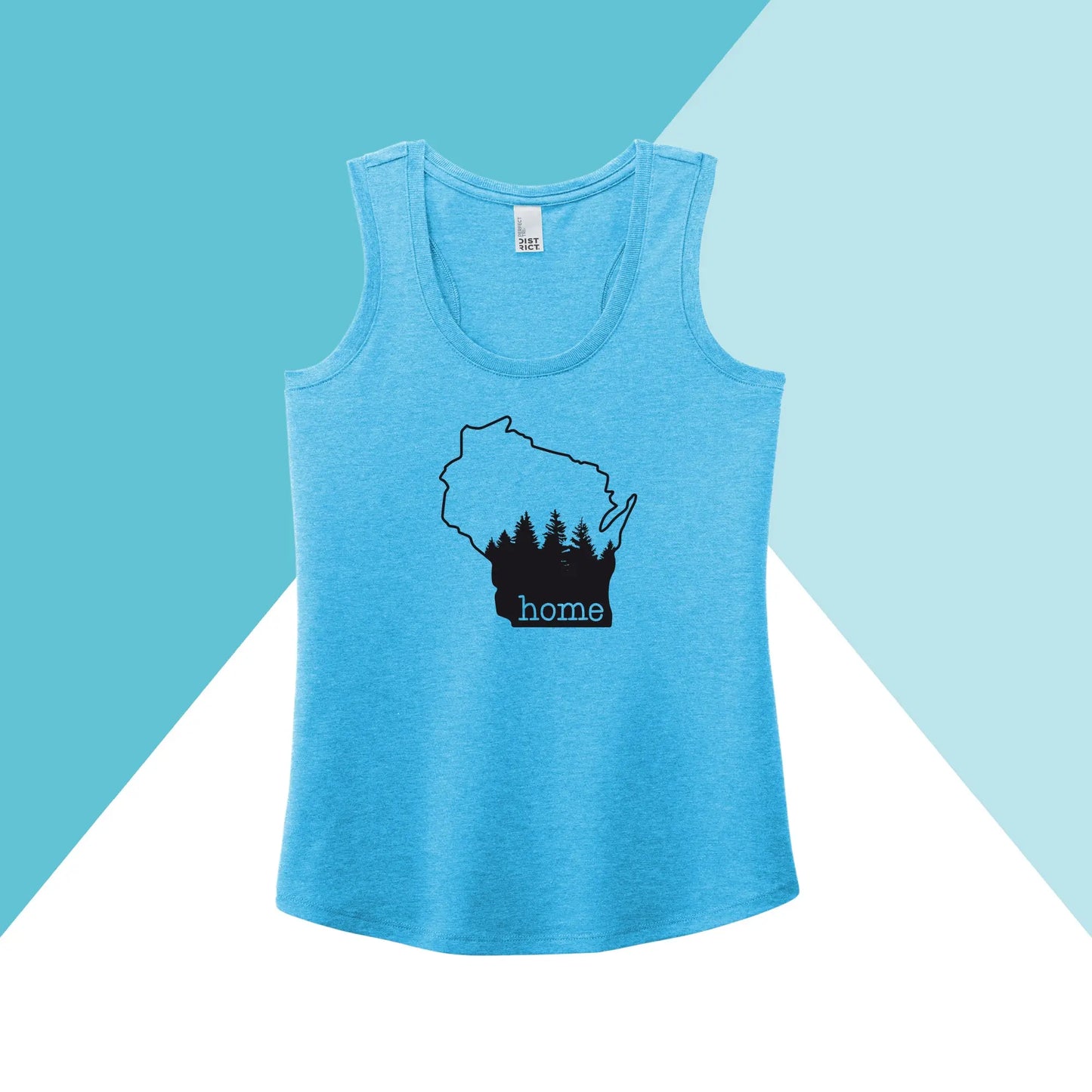 Wisconsin Home Pine Trees Women's Racerback Tank North Owl Apparel