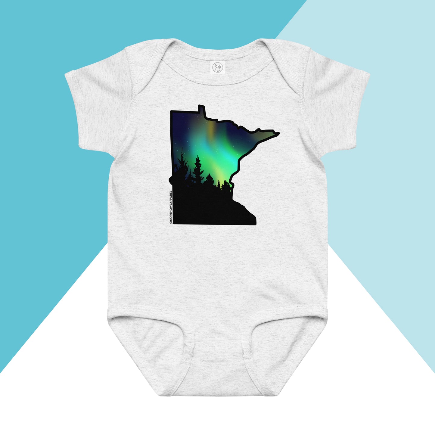Minnesota Northern Lights Baby Bodysuit North Owl Apparel
