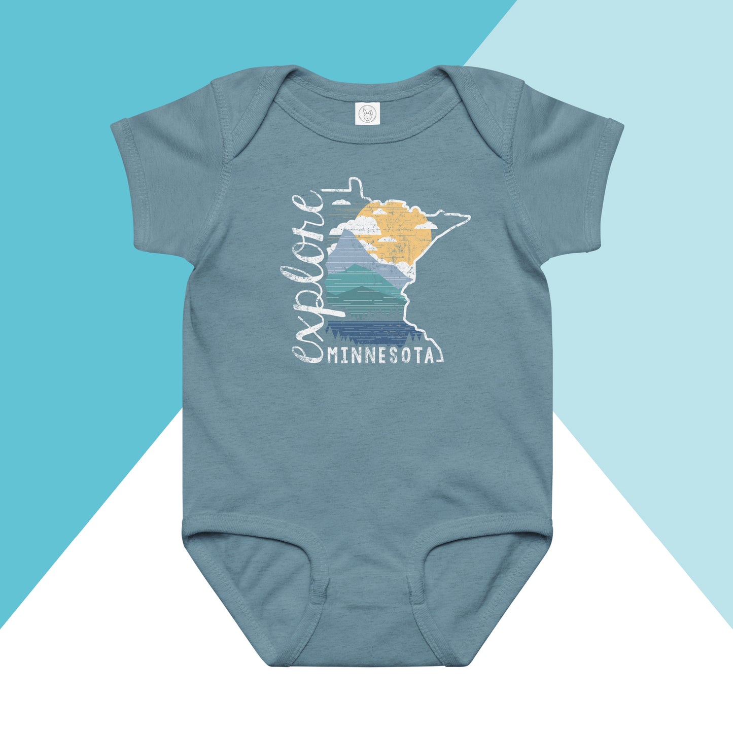 Explore Minnesota Distressed Baby Bodysuit North Owl Apparel