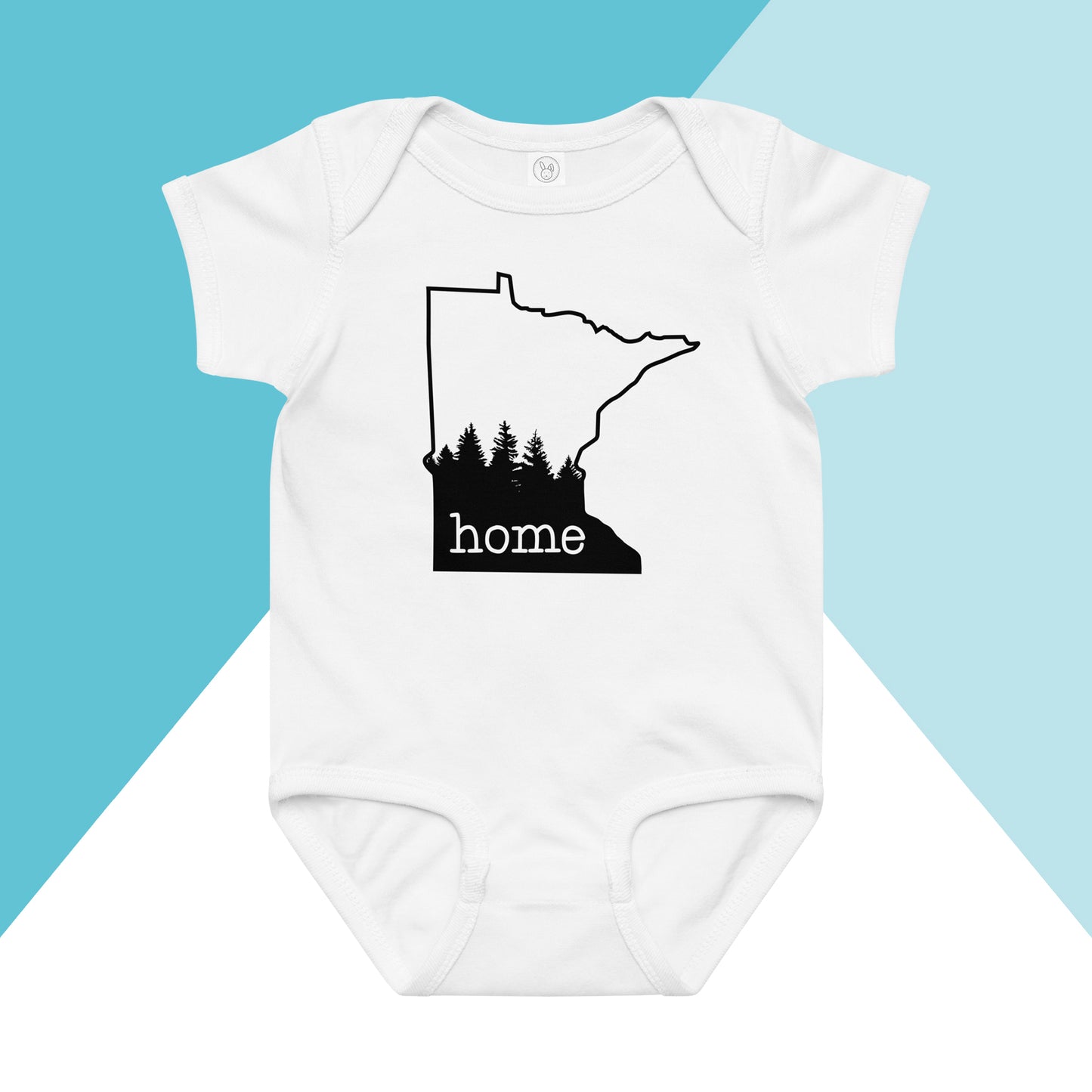 Minnesota Home Pine Trees Baby Bodysuit North Owl Apparel