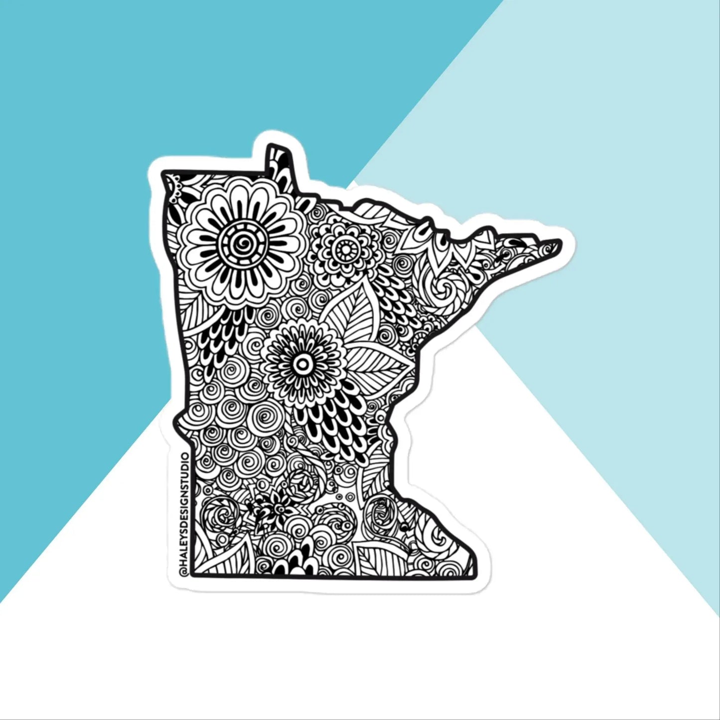 Minnesota Floral Mandala Vinyl Sticker North Owl Apparel