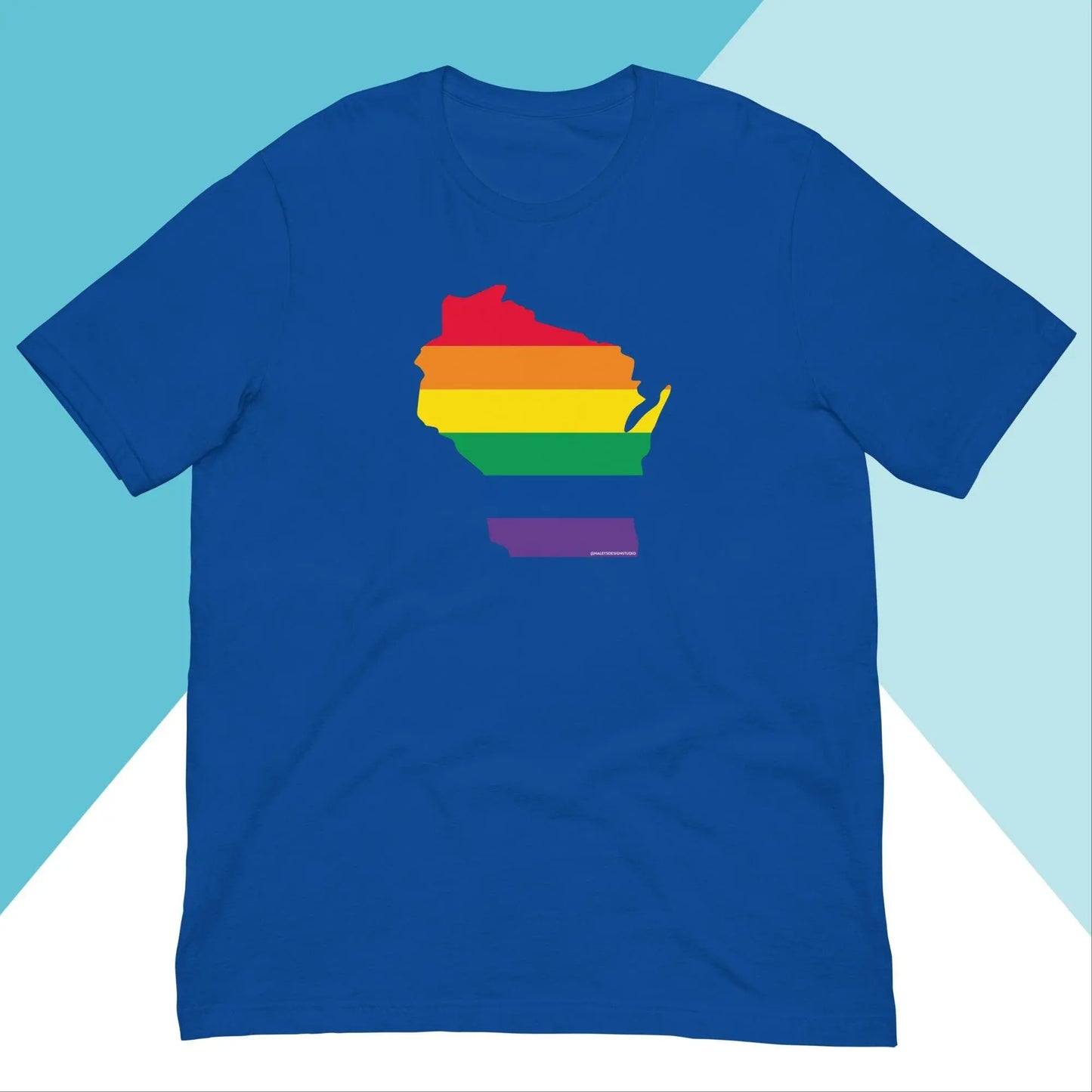 Wisconsin Pride Rainbow LGBTQIA+ Unisex Shirt North Owl Apparel