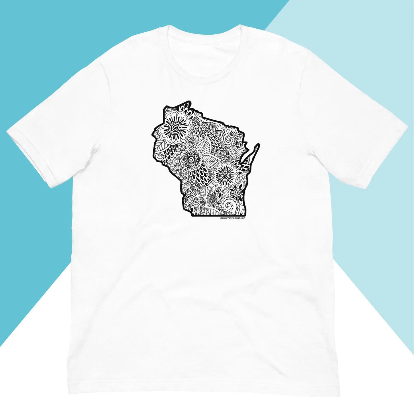 Wisconsin Floral Mandala Unisex Shirt North Owl Apparel