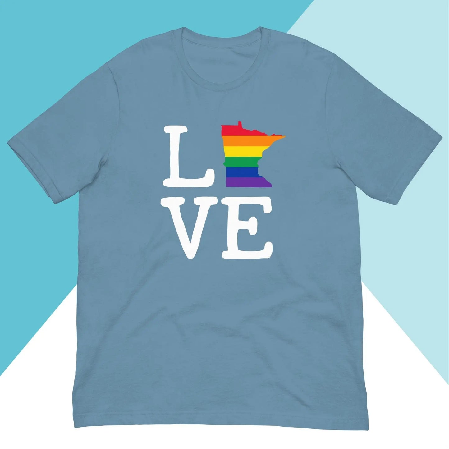 Minnesota Love Pride Rainbow Unisex Shirt North Owl Apparel
