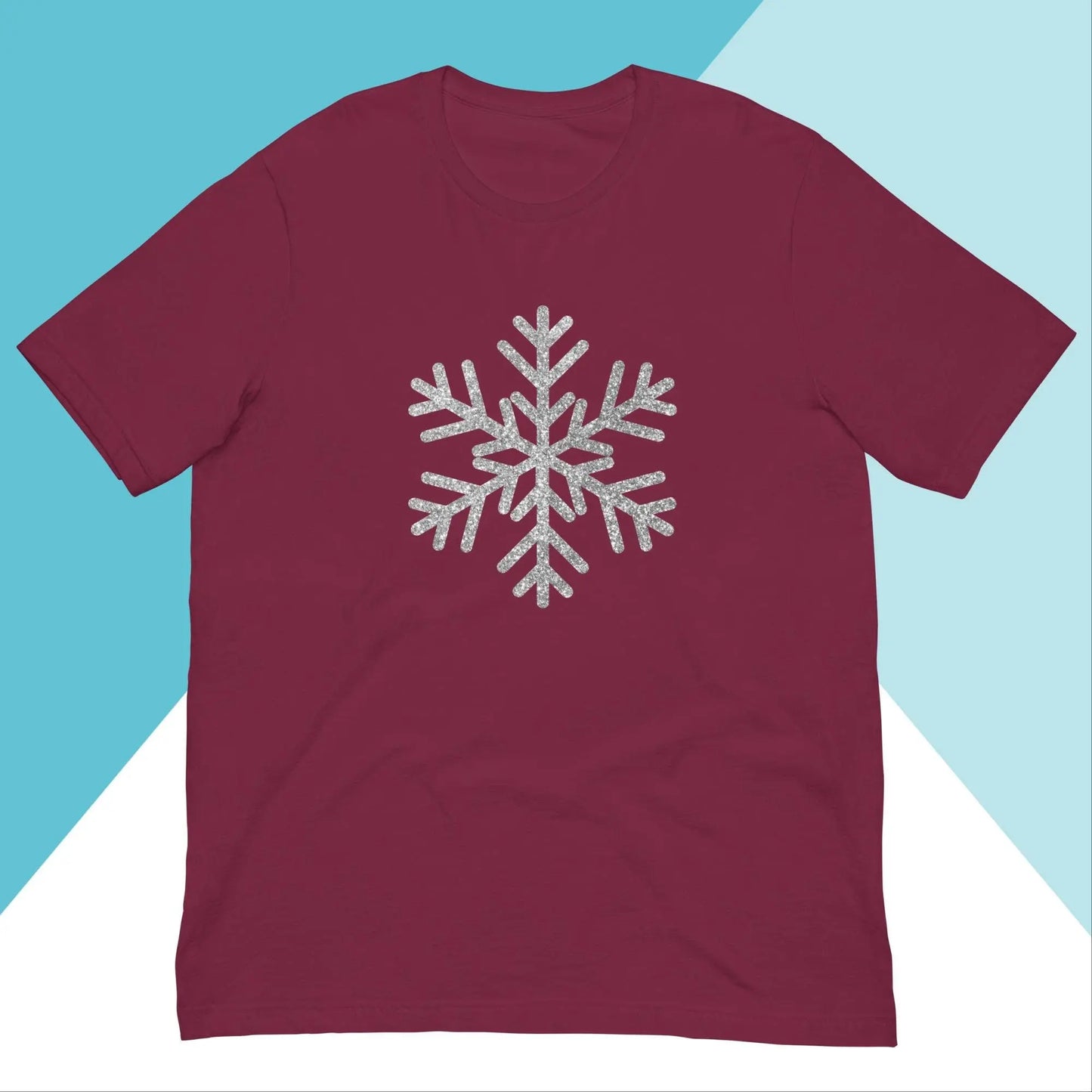 Snowflake Sparkly Customizable Christmas Unisex Shirt North Owl Apparel