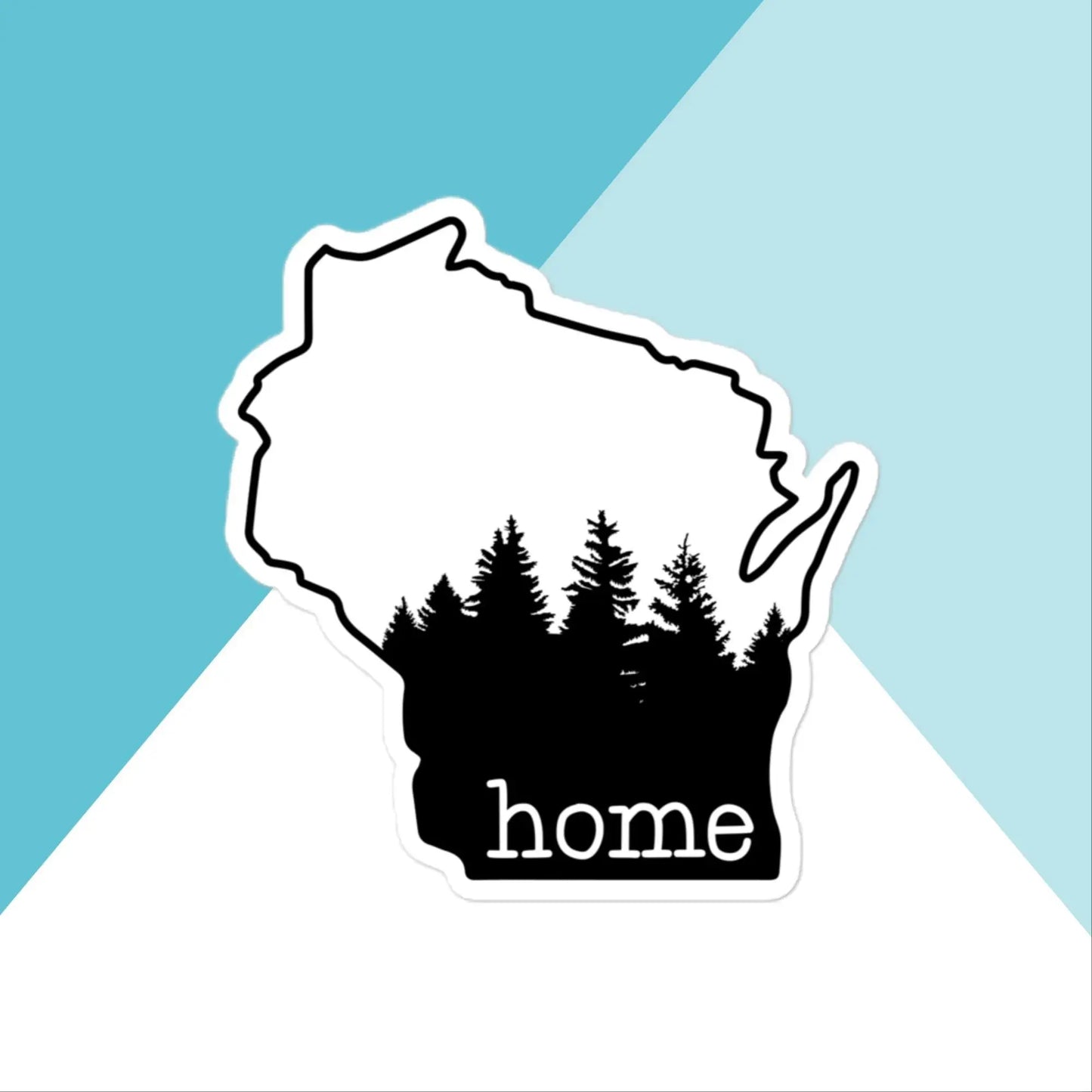 Wisconsin Home Pine Trees Vinyl Sticker North Owl Apparel