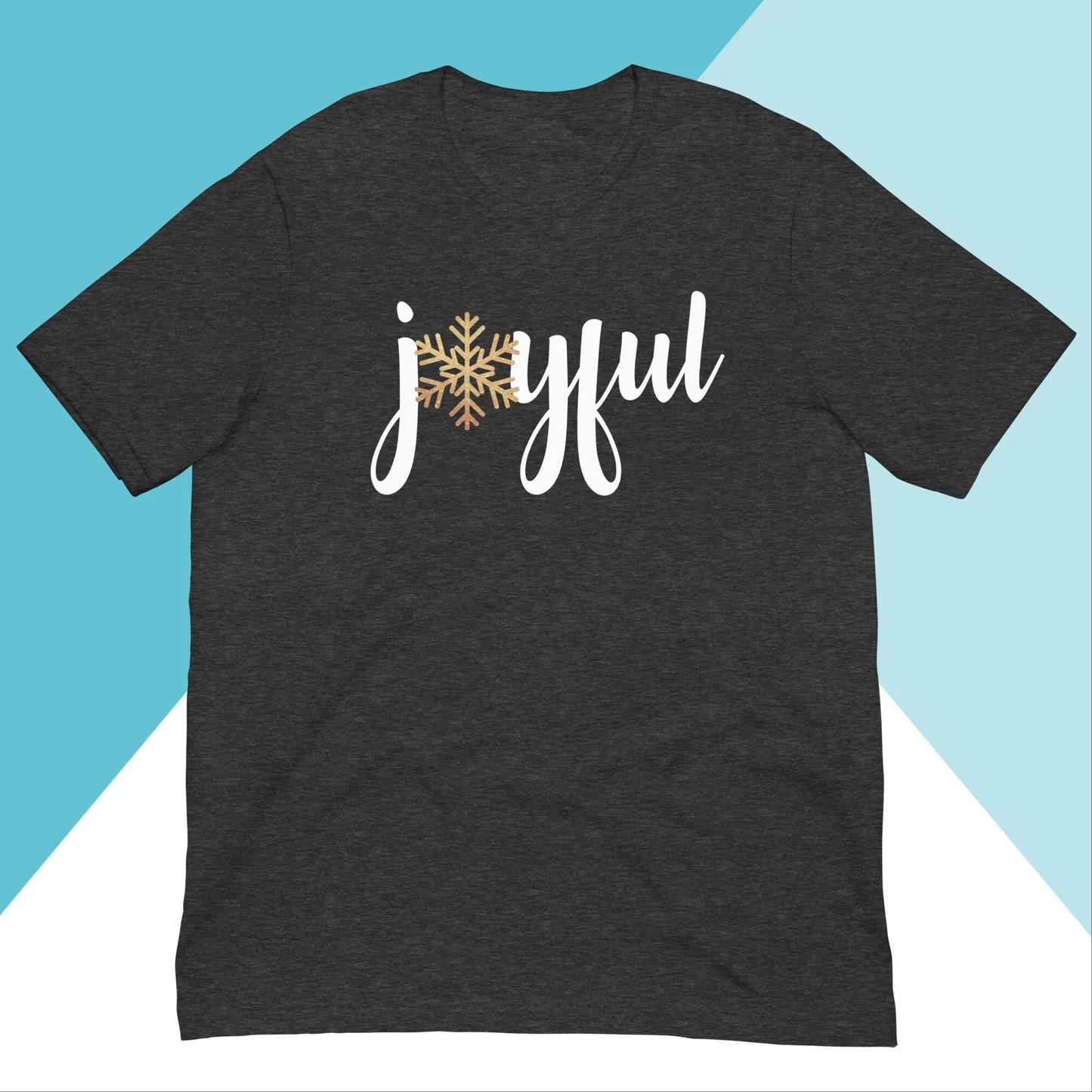 Joyful Christmas Sparkly Snowflake Unisex Shirt North Owl Apparel