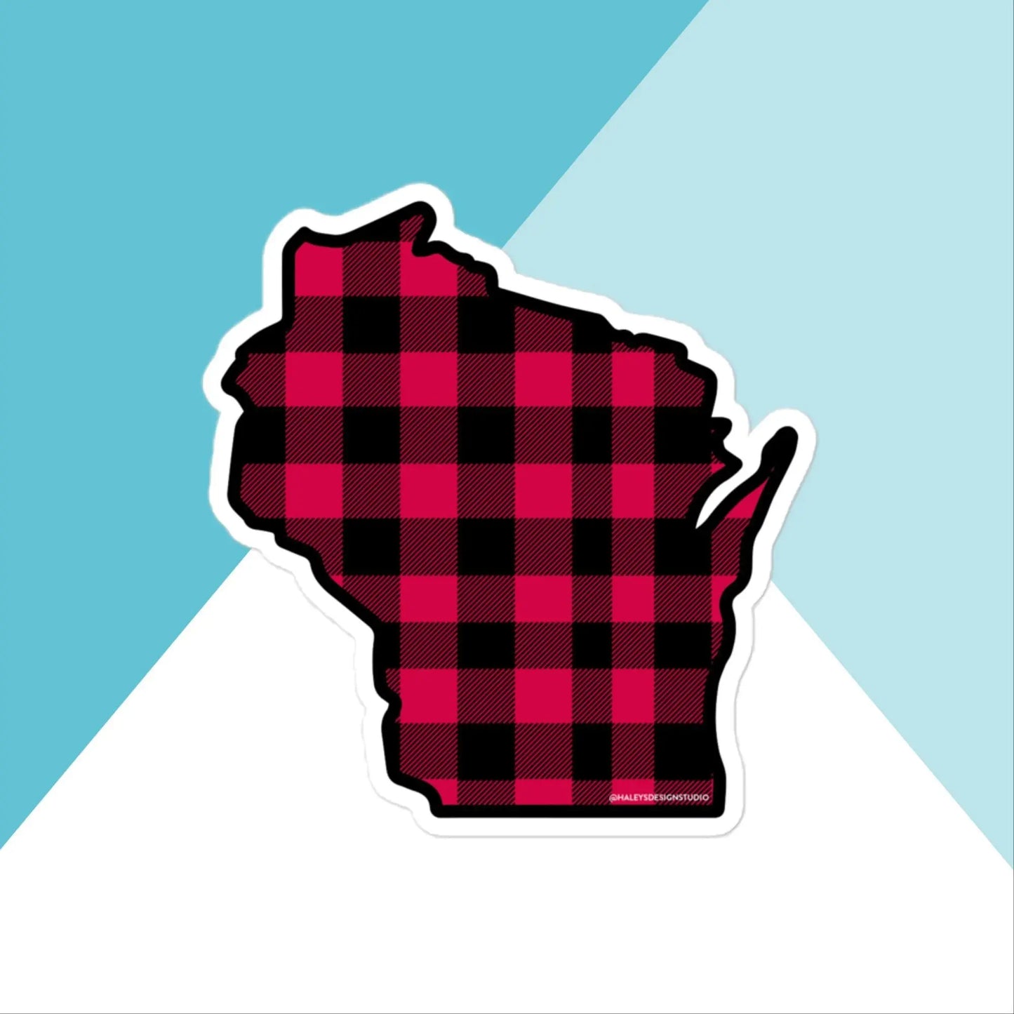Wisconsin Buffalo Plaid Vinyl Sticker North Owl Apparel