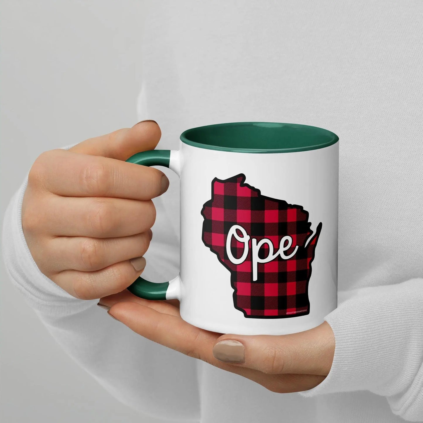 Ope Wisconsin Buffalo Plaid Mug North Owl Apparel