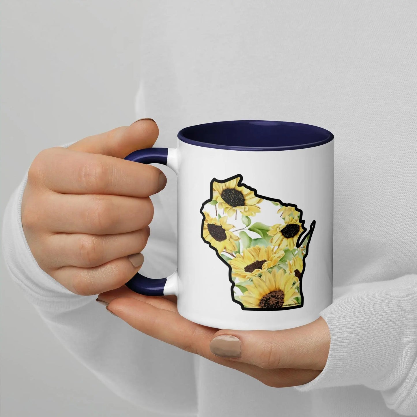Watercolor Sunflower Wisconsin Mug North Owl Apparel