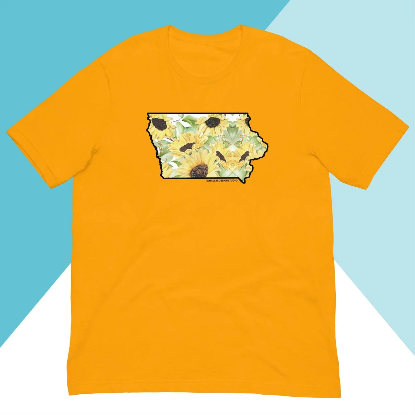 Watercolor Sunflower Iowa Unisex Shirt North Owl Apparel
