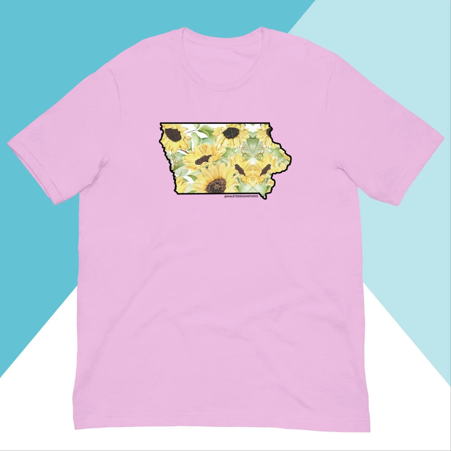 Watercolor Sunflower Iowa Unisex Shirt North Owl Apparel