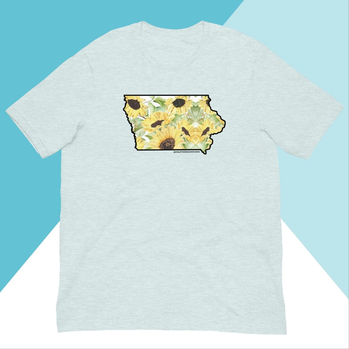 Watercolor Sunflower Iowa Unisex Shirt North Owl Apparel