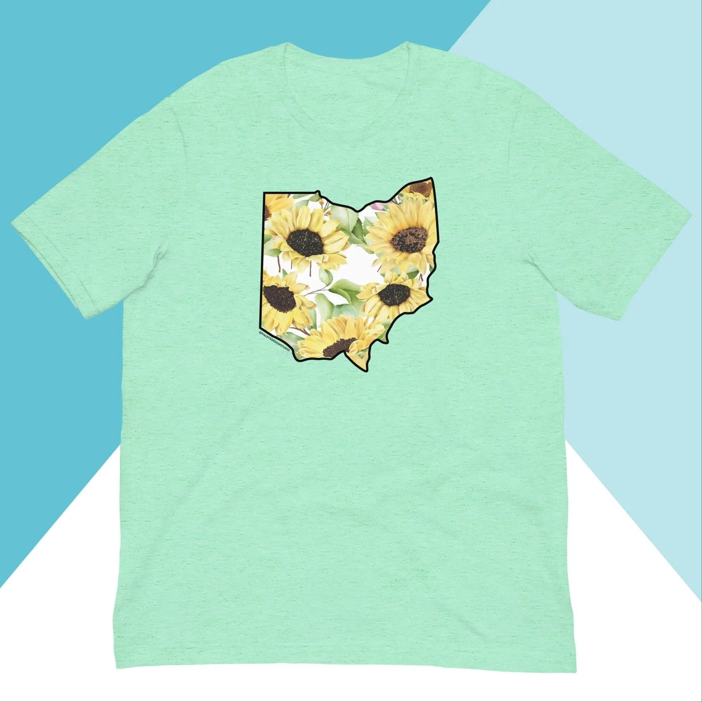 Watercolor Sunflower Ohio Unisex Shirt North Owl Apparel