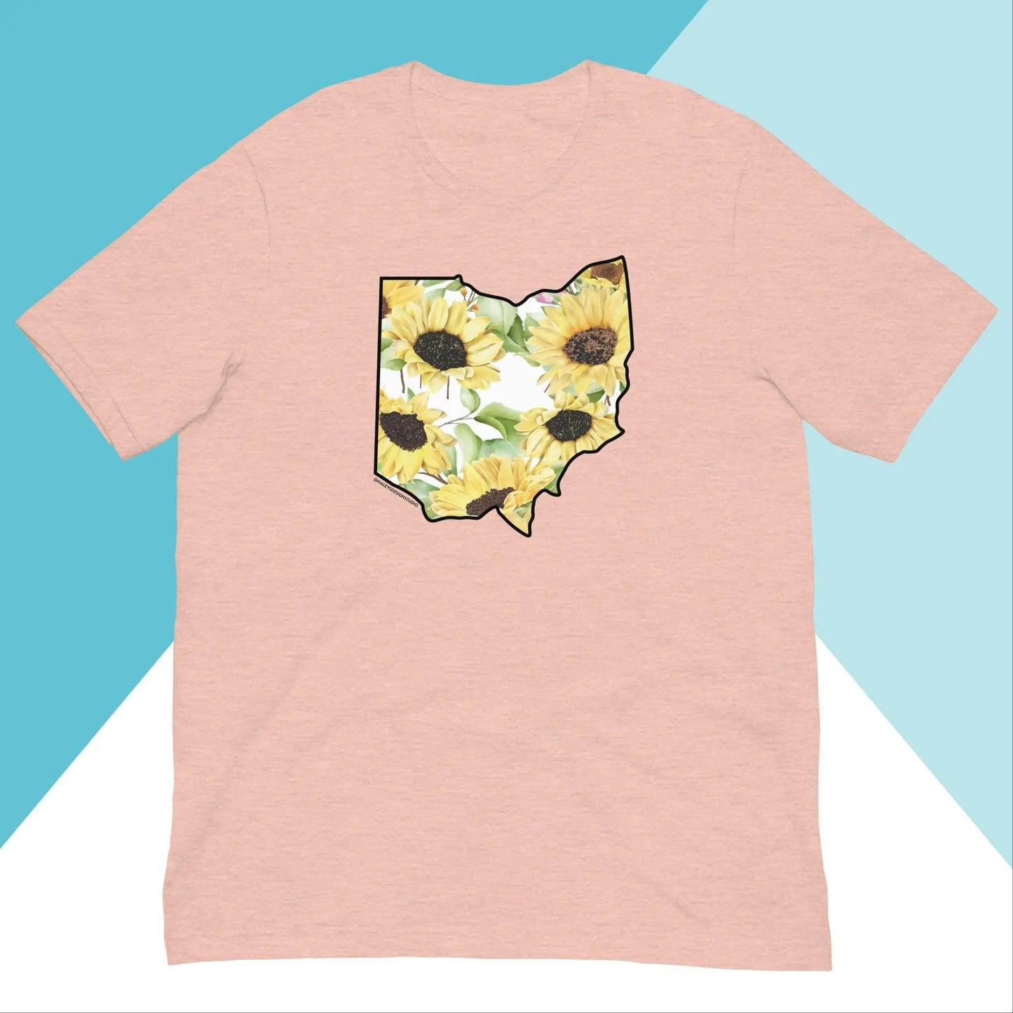 Watercolor Sunflower Ohio Unisex Shirt North Owl Apparel