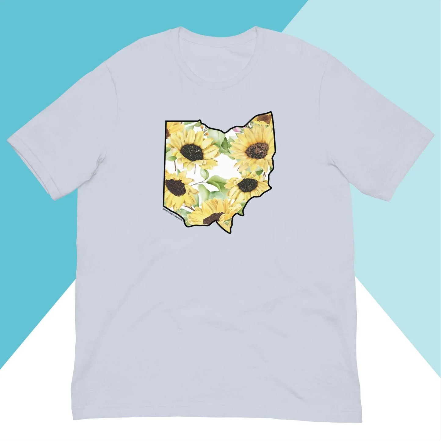 Watercolor Sunflower Ohio Unisex Shirt North Owl Apparel