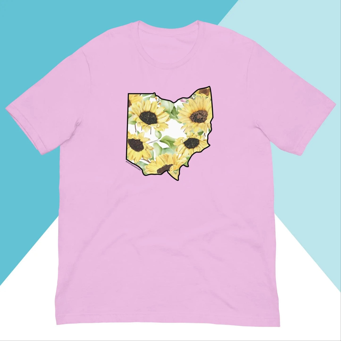 Watercolor Sunflower Ohio Unisex Shirt North Owl Apparel