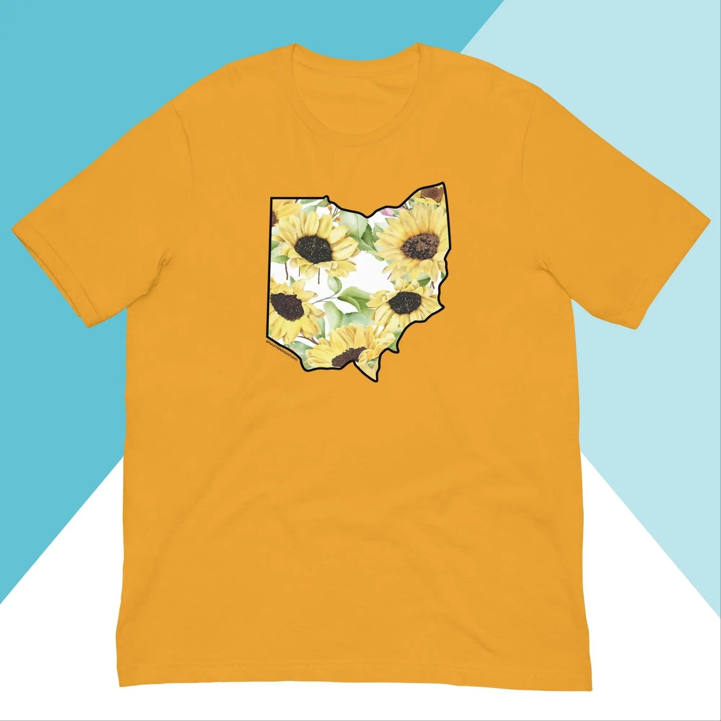 Watercolor Sunflower Ohio Unisex Shirt North Owl Apparel
