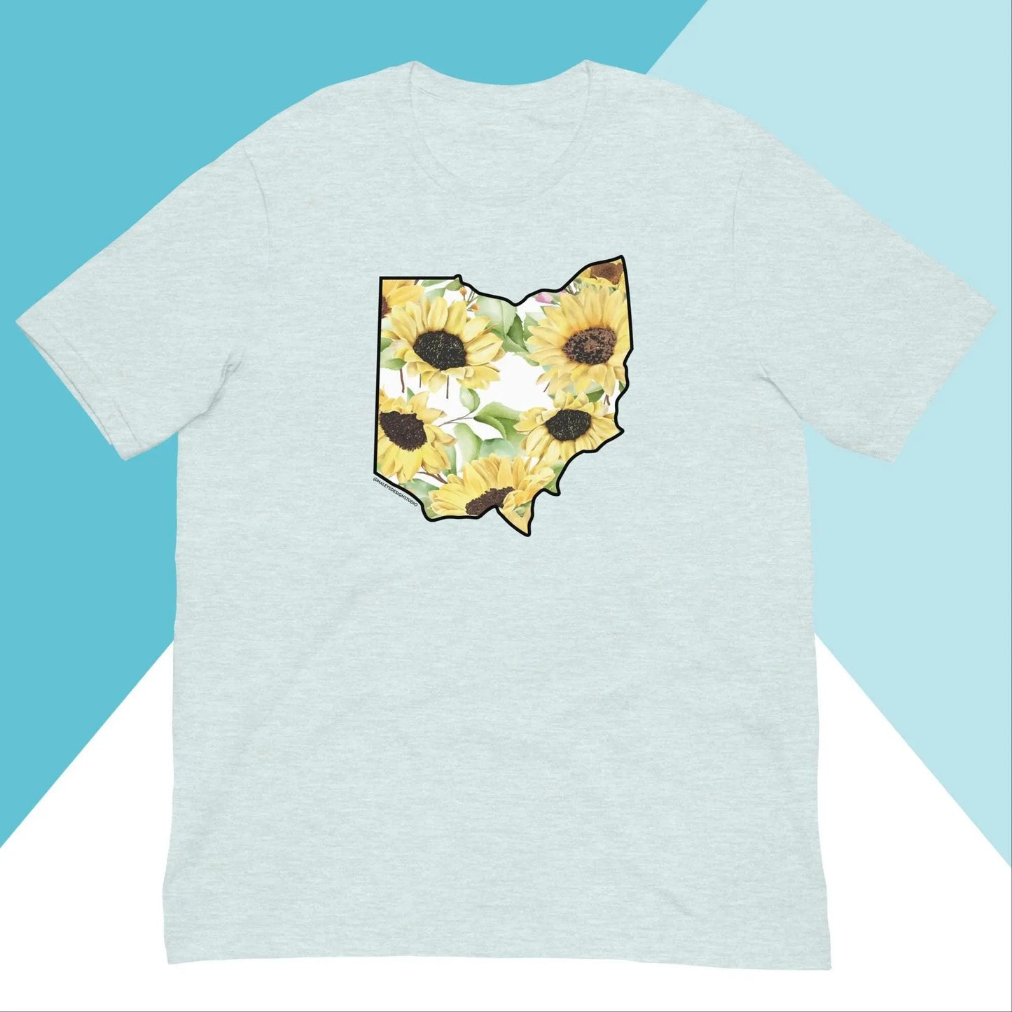 Watercolor Sunflower Ohio Unisex Shirt North Owl Apparel