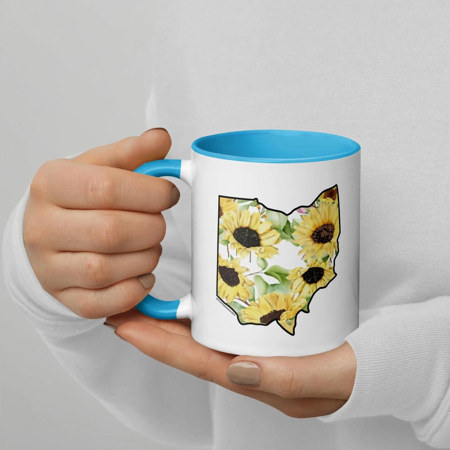 Watercolor Sunflower Ohio Mug North Owl Apparel
