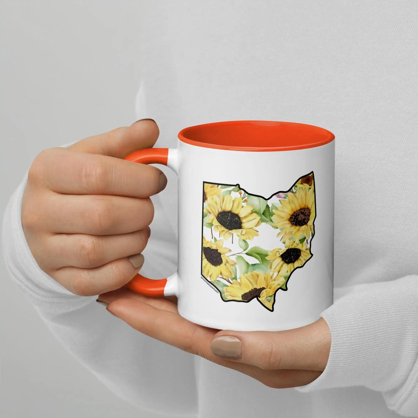 Watercolor Sunflower Ohio Mug North Owl Apparel