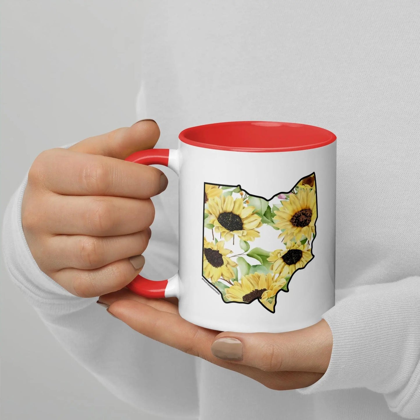 Watercolor Sunflower Ohio Mug North Owl Apparel