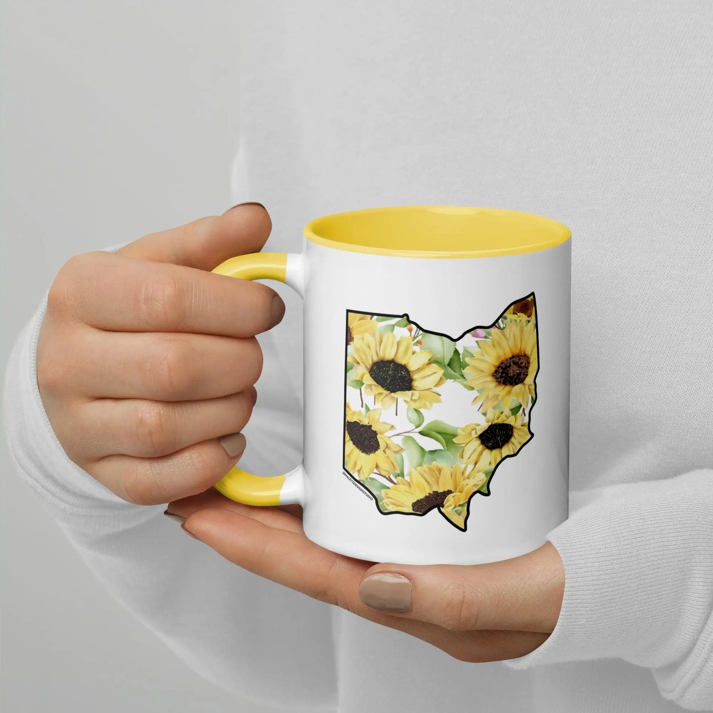 Watercolor Sunflower Ohio Mug North Owl Apparel