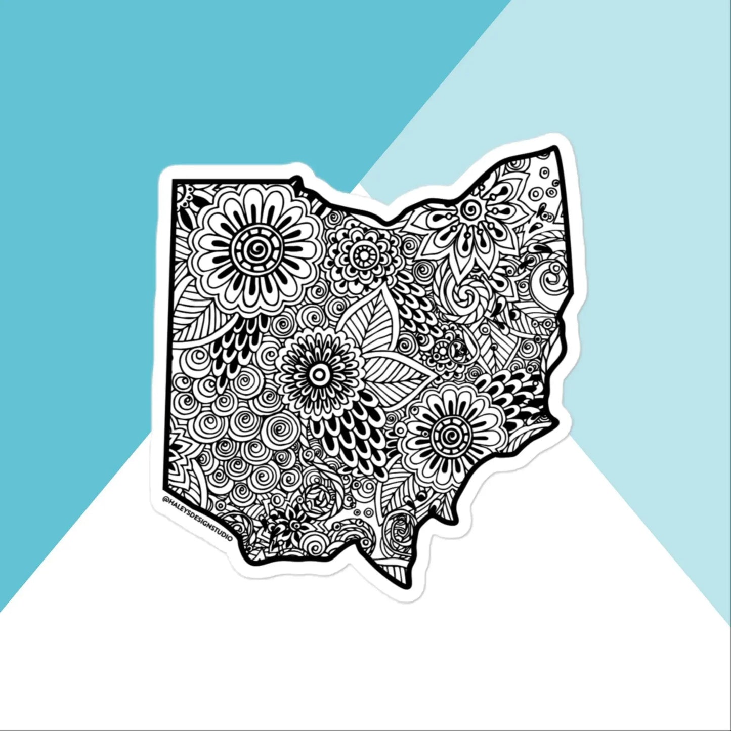 Ohio Floral Mandala Vinyl Sticker North Owl Apparel