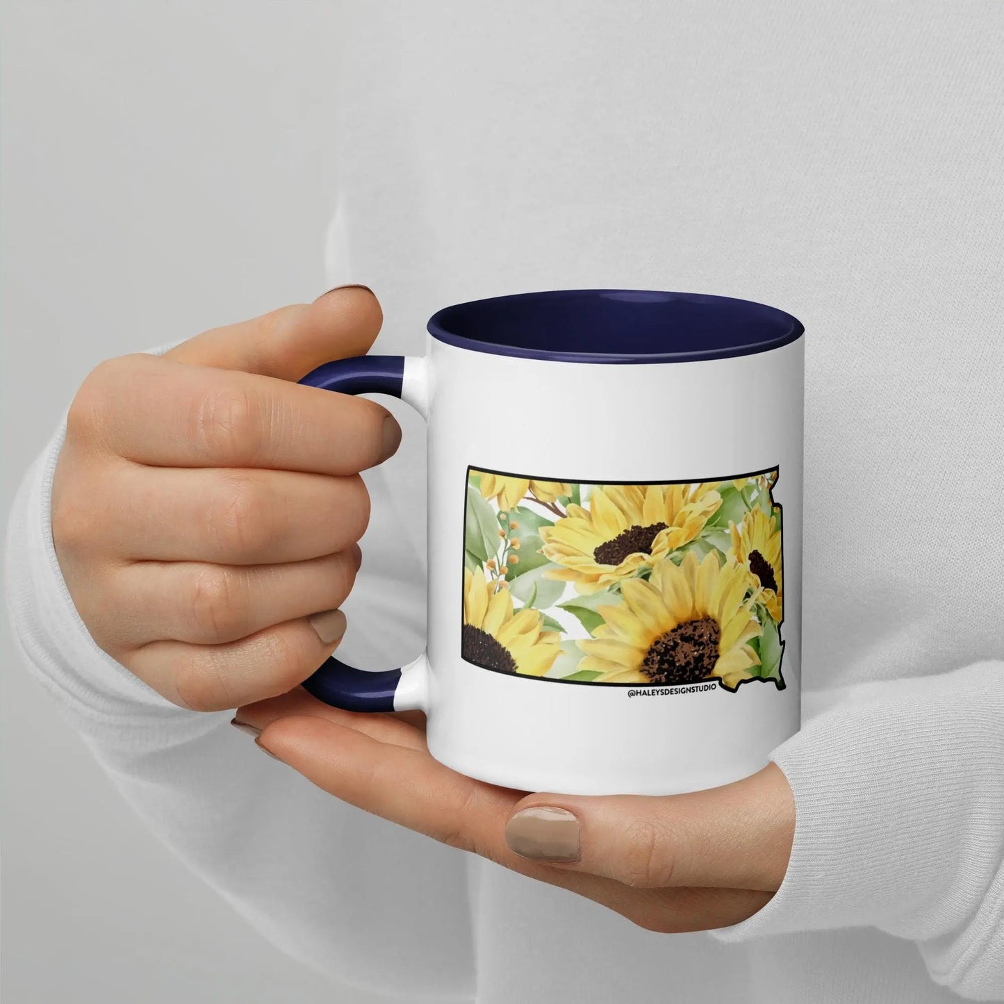 South Dakota Watercolor Sunflower Mug North Owl Apparel