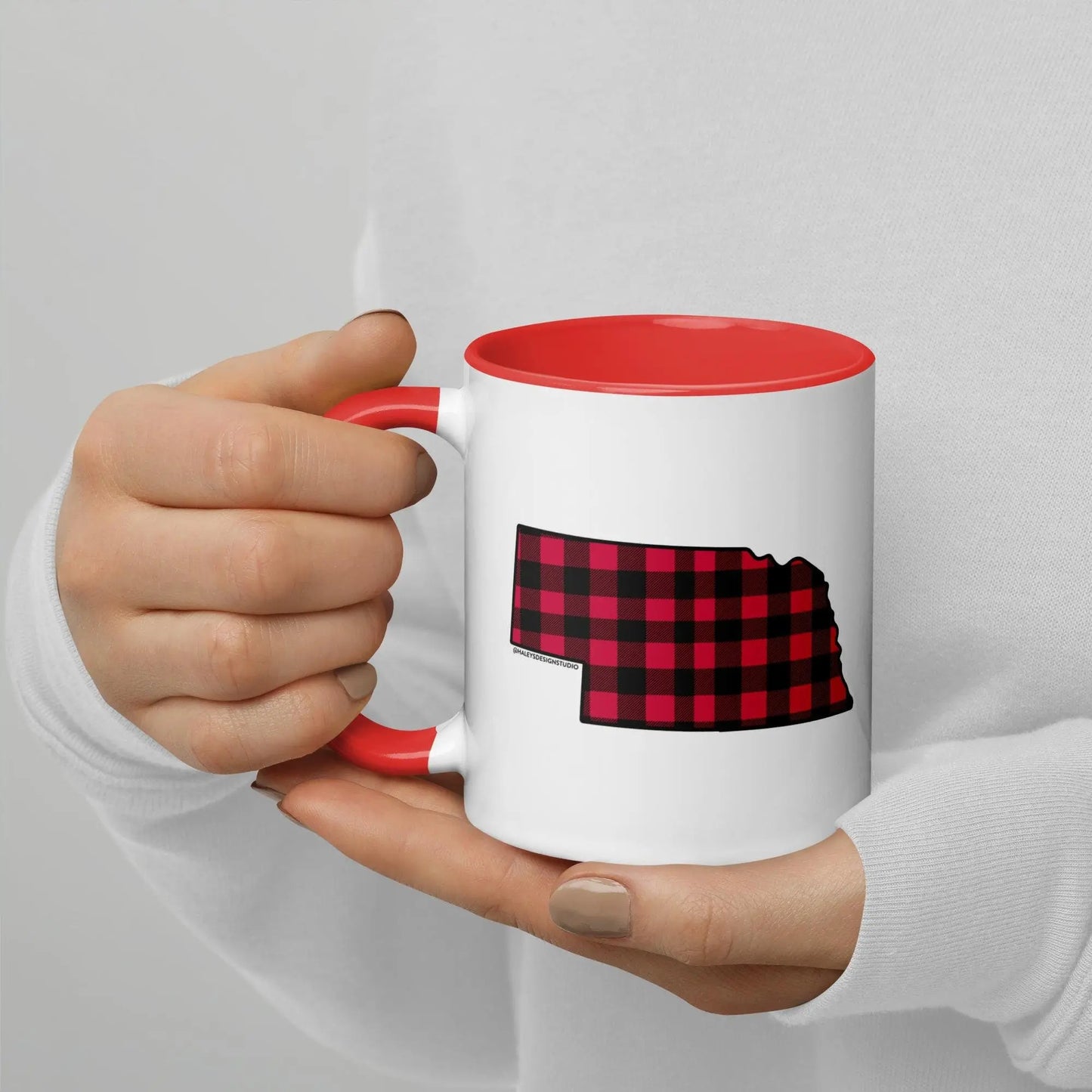 Nebraska Buffalo Plaid Mug North Owl Apparel