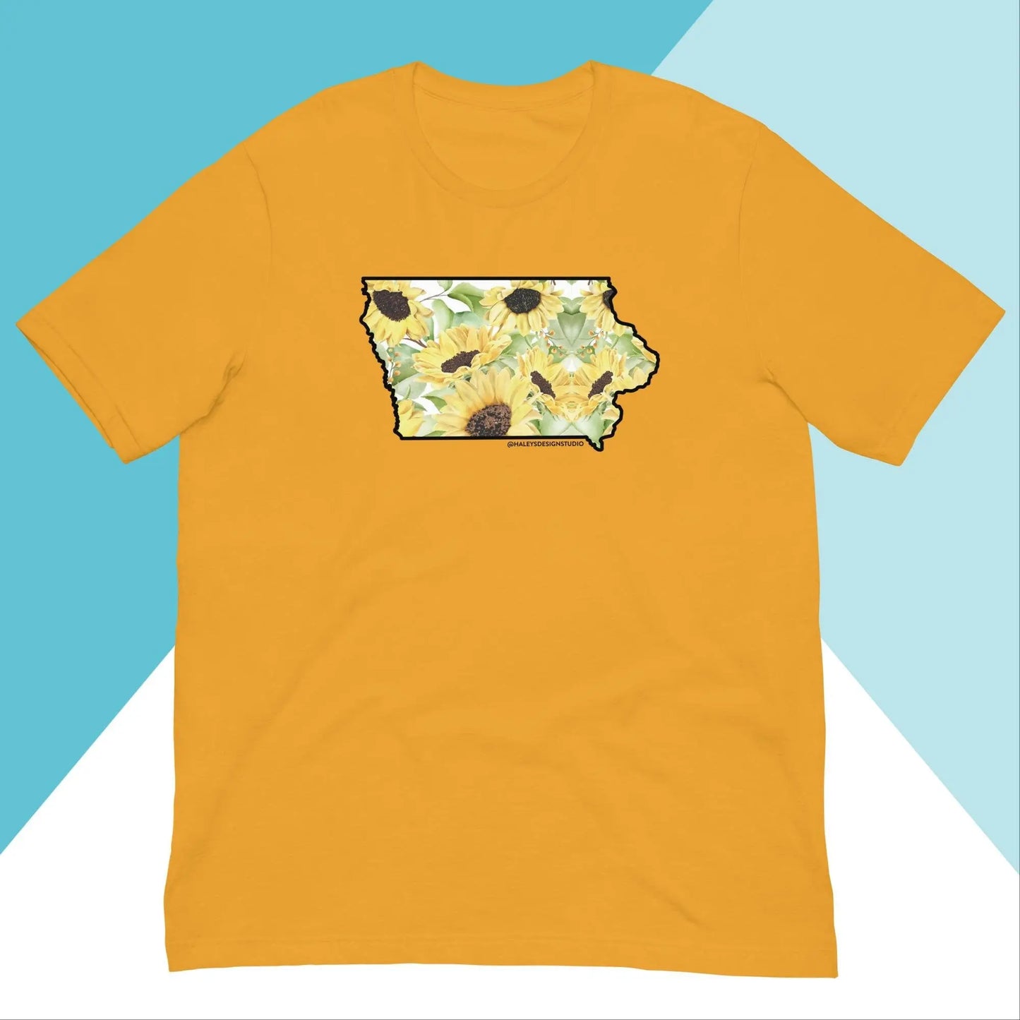 Watercolor Sunflower Iowa Unisex Shirt North Owl Apparel