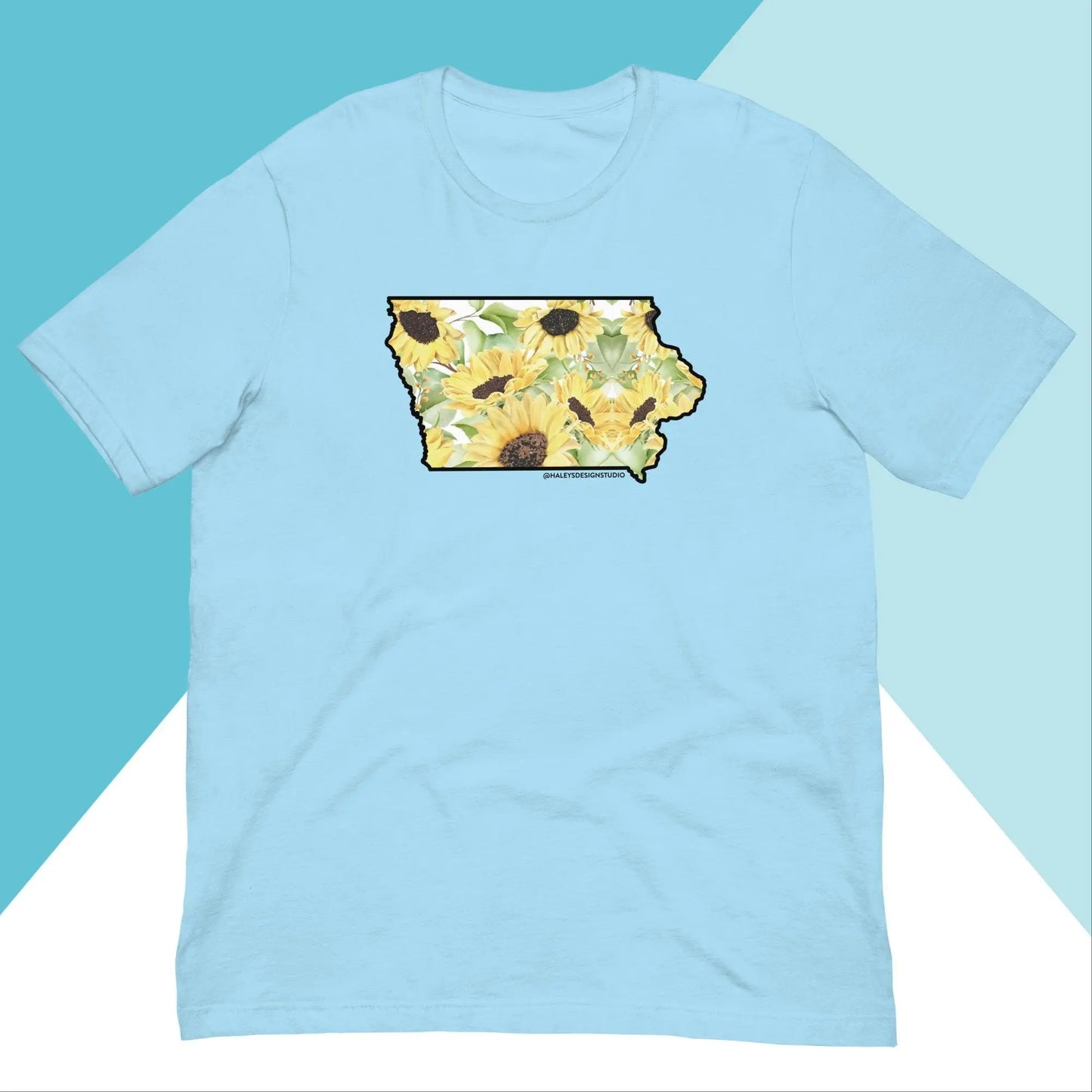 Watercolor Sunflower Iowa Unisex Shirt North Owl Apparel