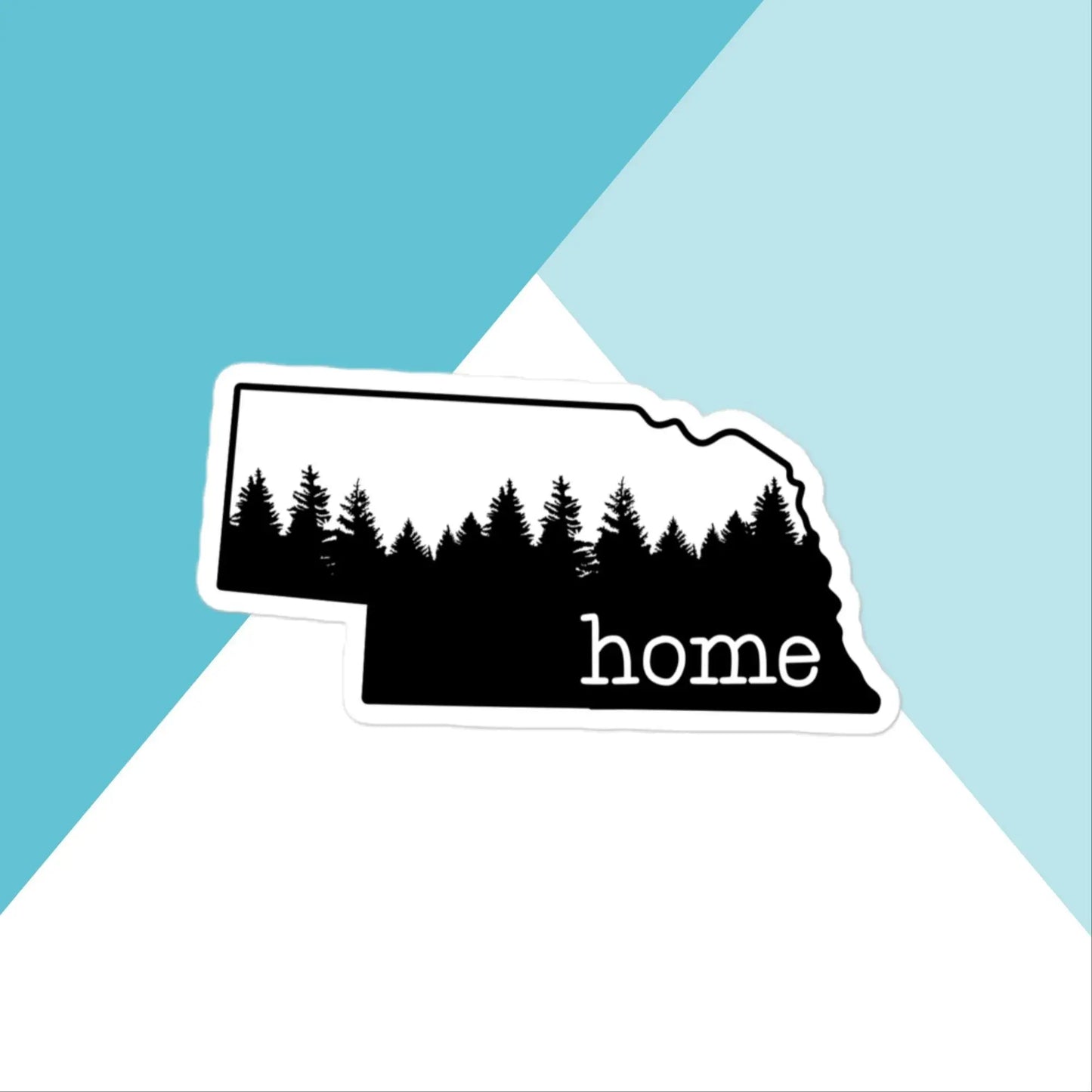 Nebraska Home Pine Trees Vinyl Sticker North Owl Apparel