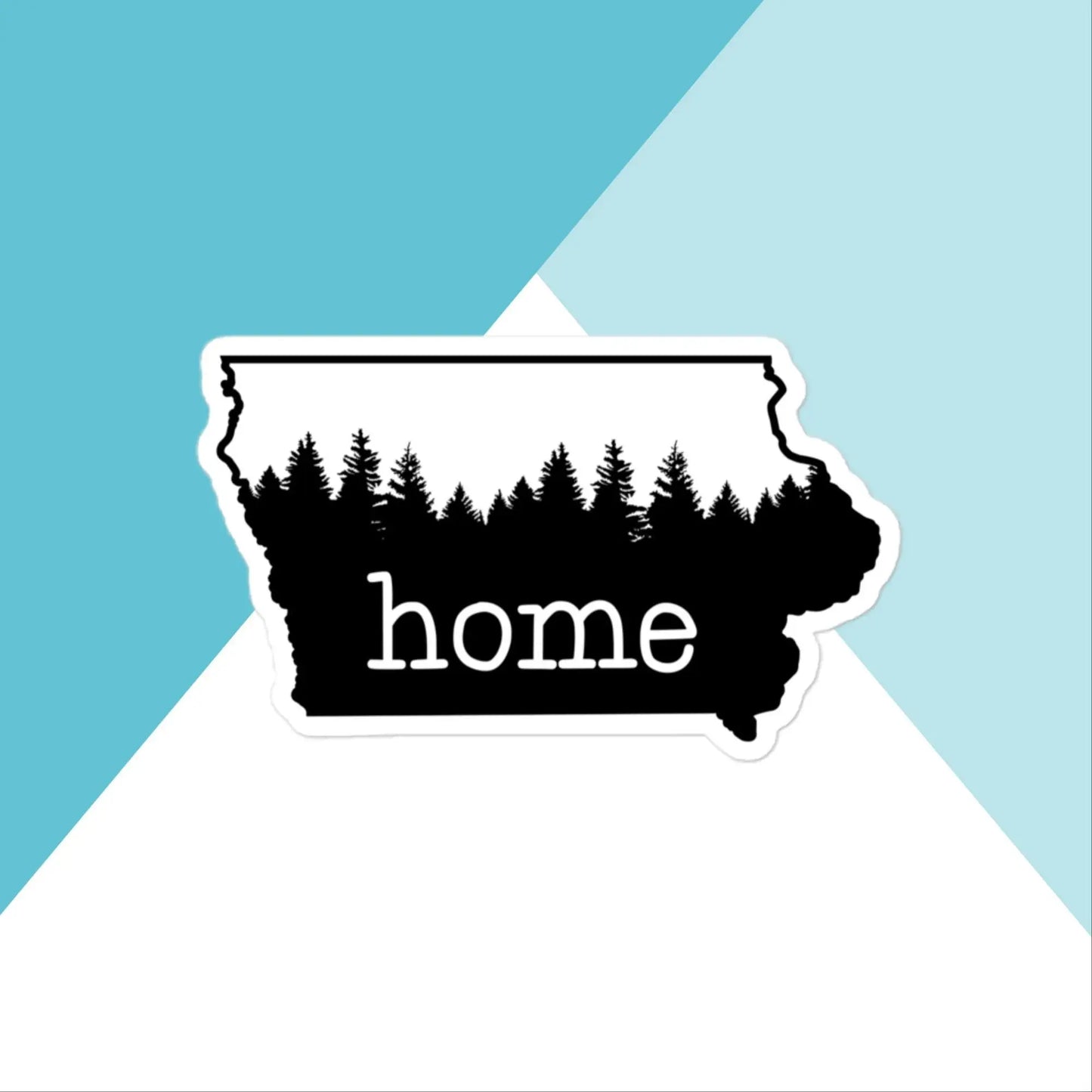Iowa Home Pine Trees Vinyl Sticker North Owl Apparel