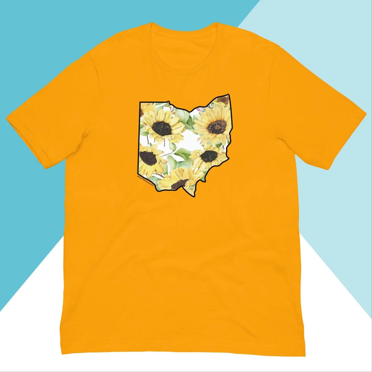 Watercolor Sunflower Ohio Unisex Shirt North Owl Apparel