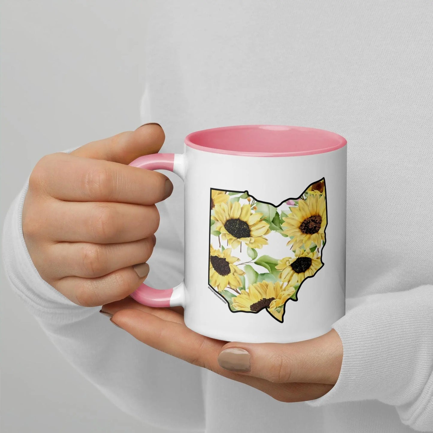 Watercolor Sunflower Ohio Mug North Owl Apparel