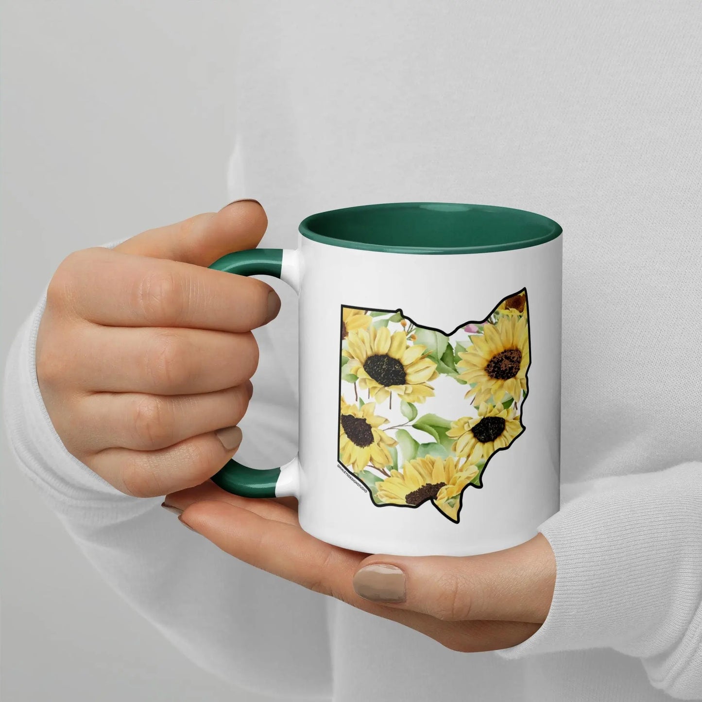 Watercolor Sunflower Ohio Mug North Owl Apparel