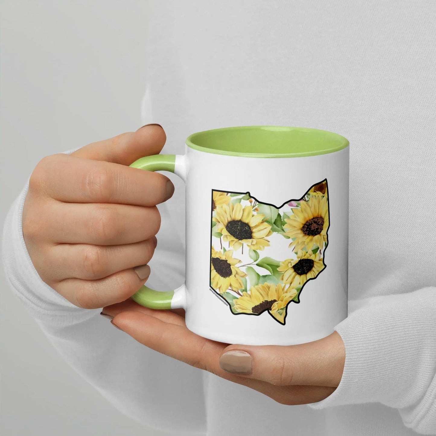 Watercolor Sunflower Ohio Mug North Owl Apparel