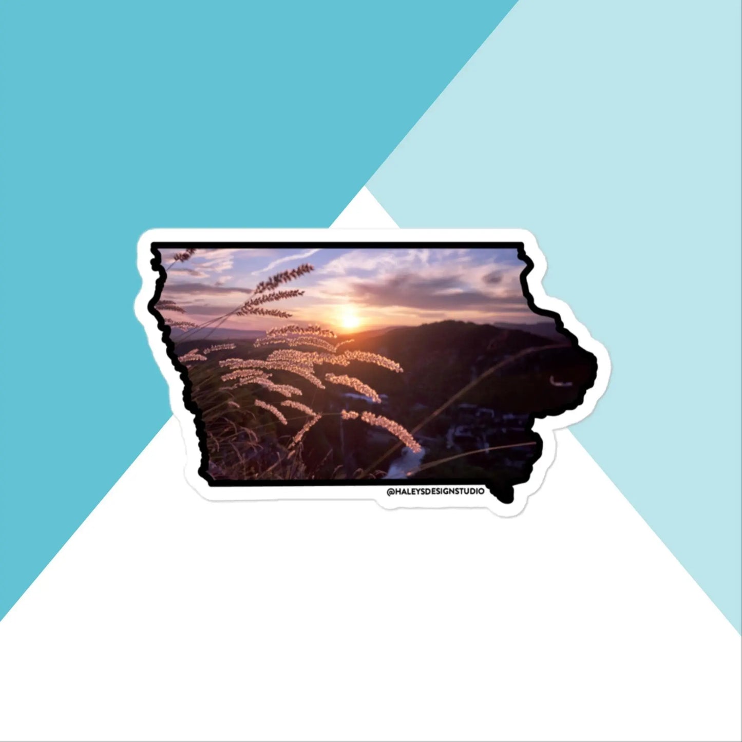 Iowa Sunrise Vinyl Sticker North Owl Apparel
