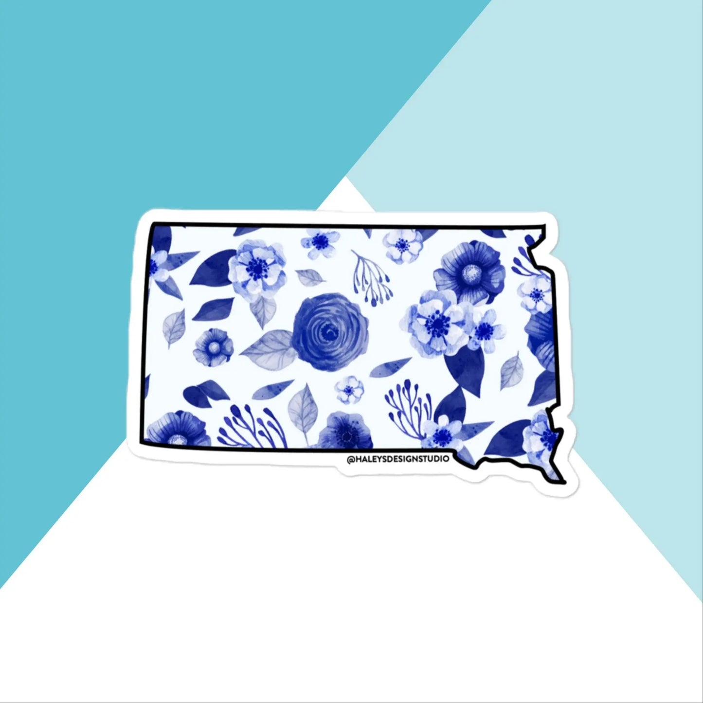 South Dakota Watercolor Flowers Vinyl Sticker North Owl Apparel